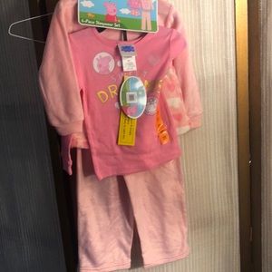 4 piece Peppa Pig sleepwear set.